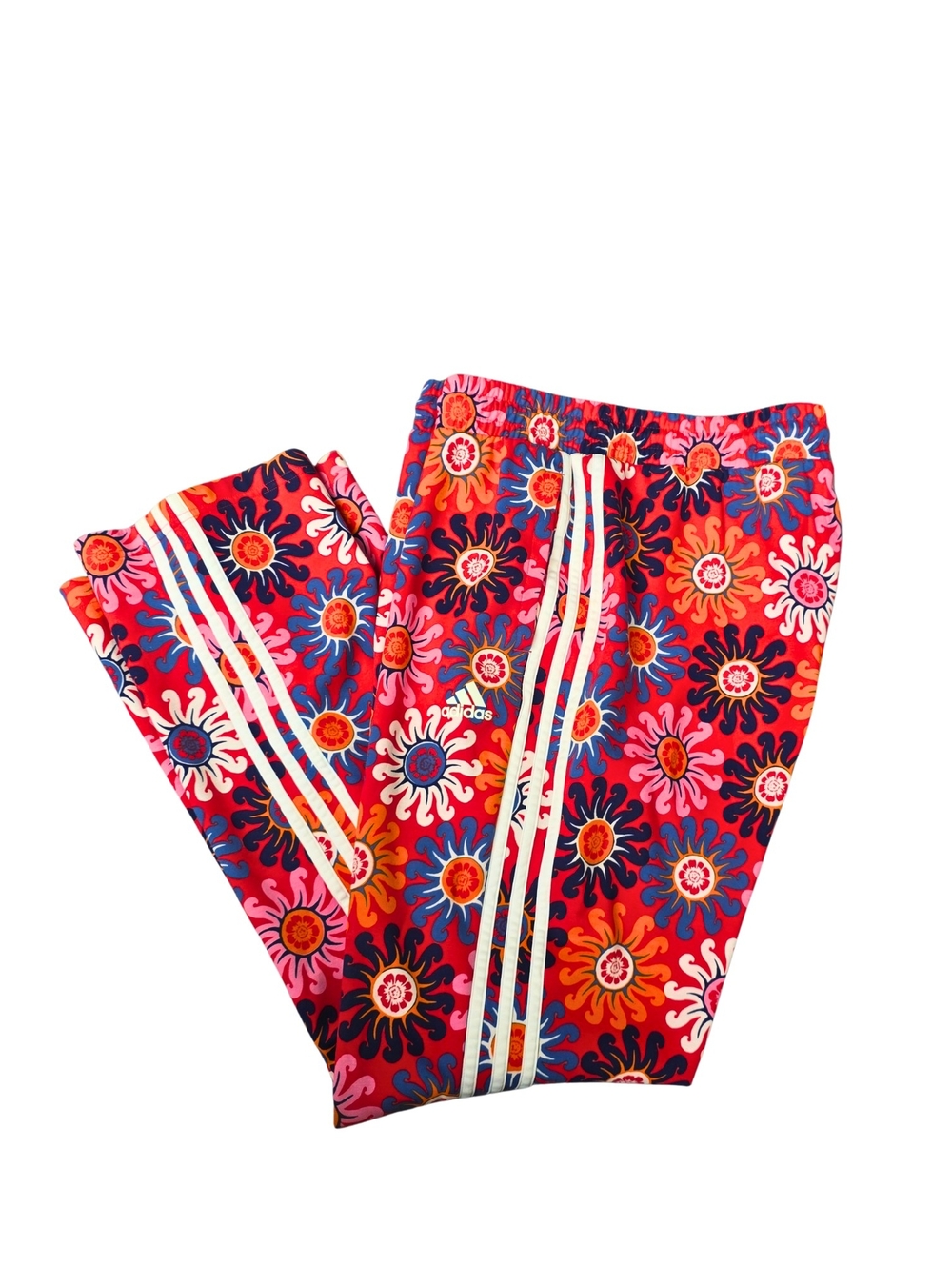 Adidas x FARM Rio Floral Flare Track Pants XL Retro Tropical Athleisure - Picture 2 of 14